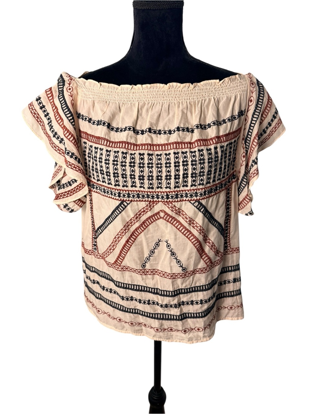 Love Sam | Anthropologie | Gretel Embroidered Top | Sz M - Picture 5 of 10